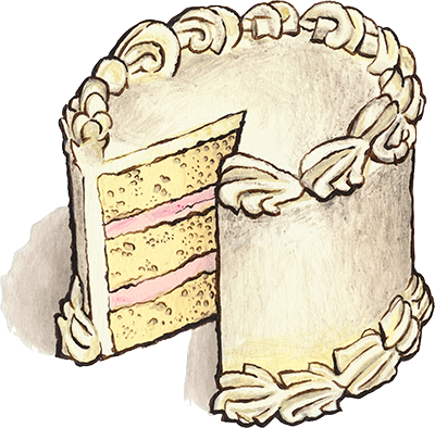 Buttermilk cake illustration