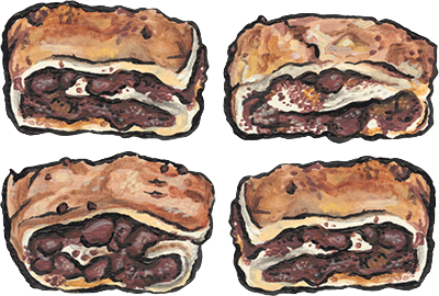 chocolate rugelach illustration
