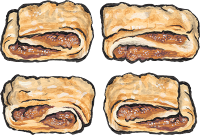 raspberry rugelach illustration