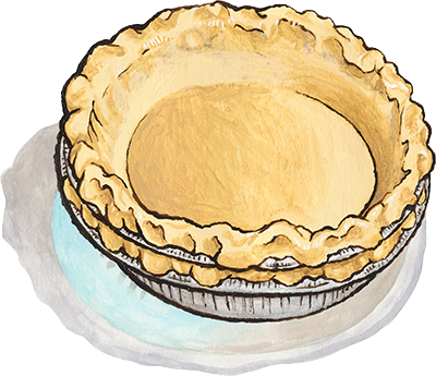 frozen pie crusts illustration