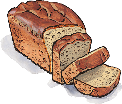 gluten free bread illustration