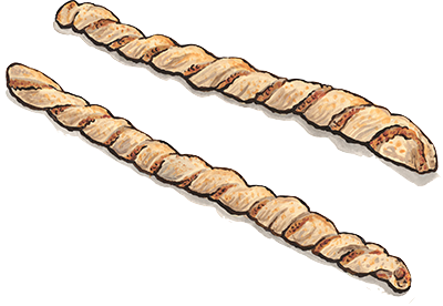 cheese twizzle illustration