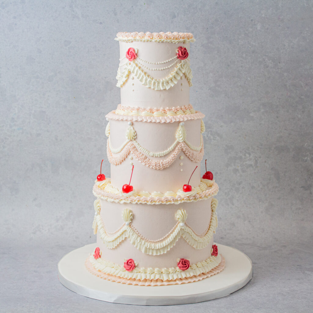 9.7.24- Pink Vintage Piped Cake-7