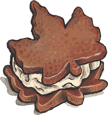 Maple Leaf Sandwich Cookie illustration